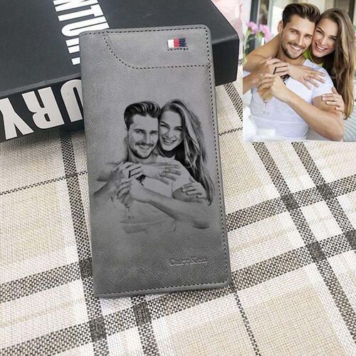 Long Wallet Leather With Personalized Photo
