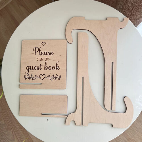 Personalized Tree Wooden Acrylic Custom Name Guest Book