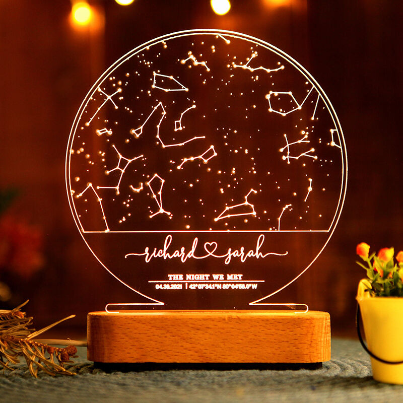 Personalized Star Map Acrylic Lamp Interesting Valentine's Day Gift