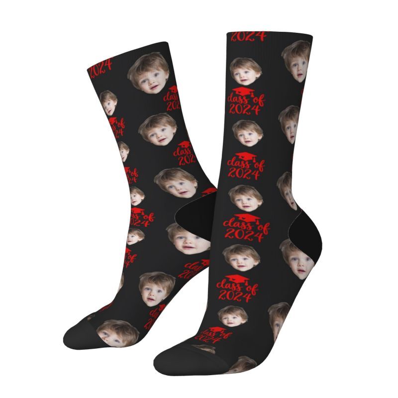 Customized Face Socks Multiple Colors Best Graduation Gift for Friends
