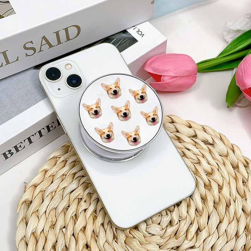 Personalized Mobile Phone Holder Custom Line Drawing For Pet Lovers