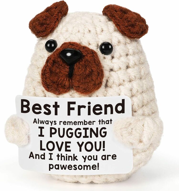 Handmade Crochet Dog Positive Doll Cute Gift for Best Friend