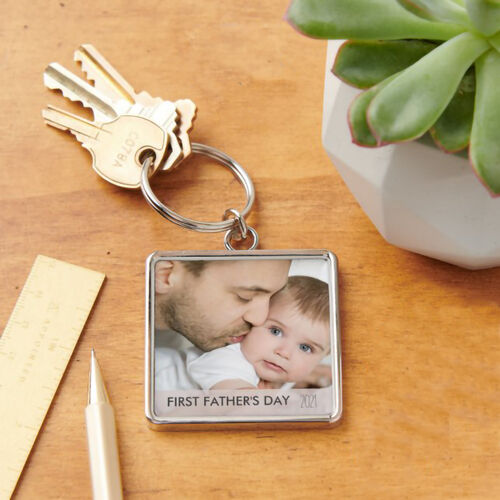Custom Picture Keychain Memorial First Father's Day Gift