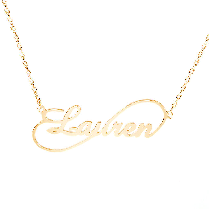 "True Love" Infinity Style Name Necklace