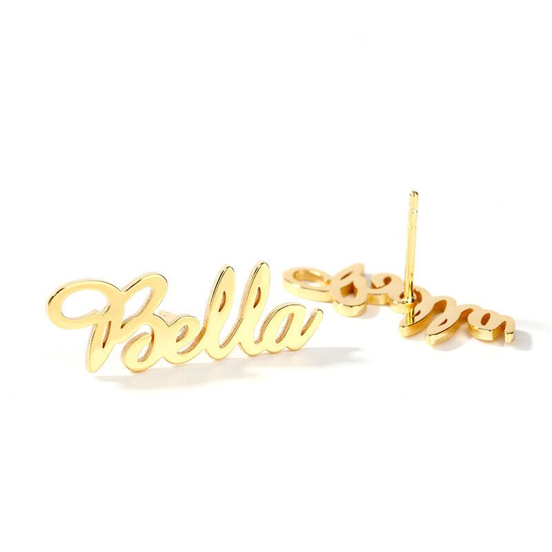 "Love Yourself" Personalized Name Stud Earrings