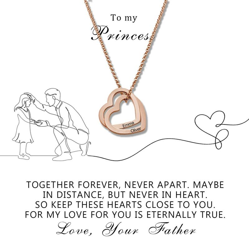 Personalized Name Necklace Gift for Cute Daughter "For My Love for You Is Eternally True"