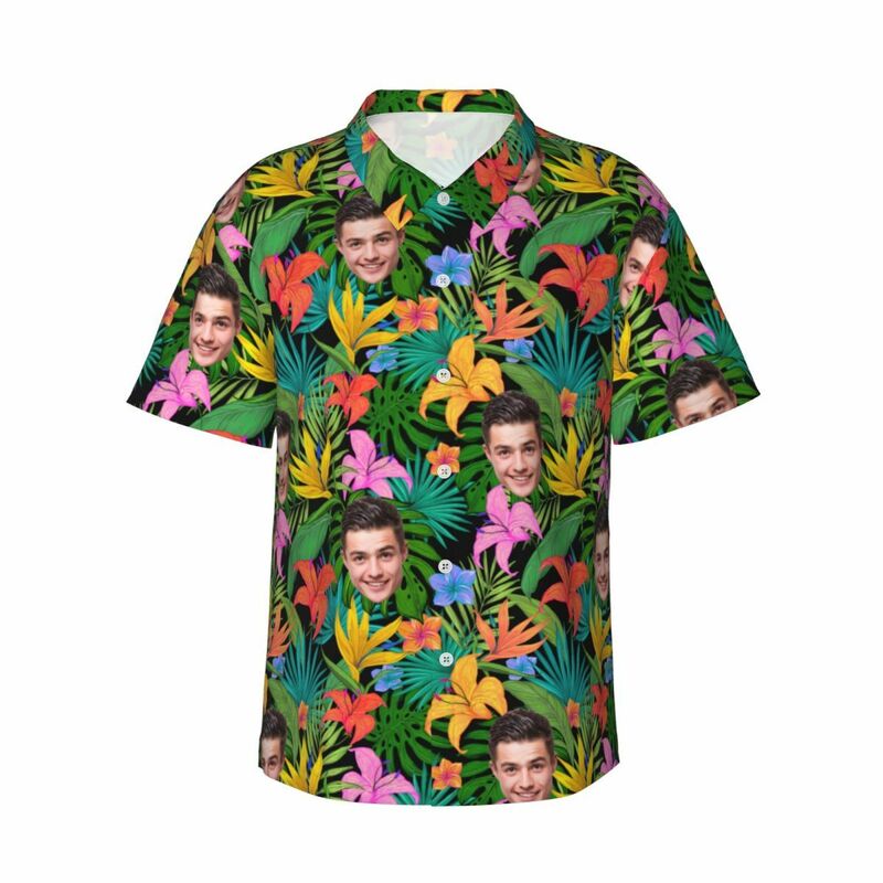 Personalisierte Hawaiihemden Blumen Design Personalisierte Aloha Beach Shirt für Männer