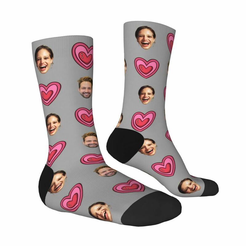 Customized Face Socks Add Photos Anniversary Gift for Couples