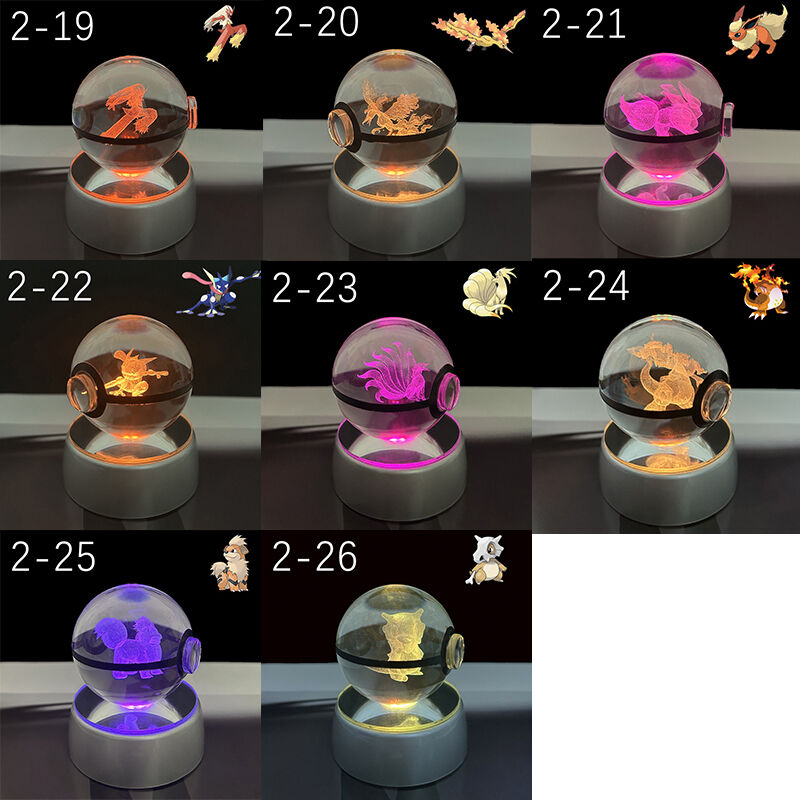 3D Crystal Ball Night Light Cute Animals Pattern Precious Gift for Friend