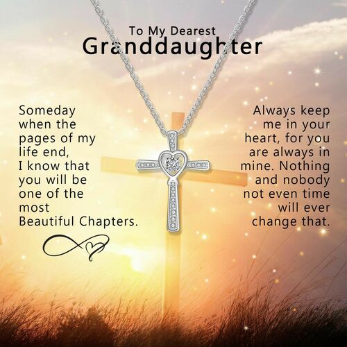 Gift for Granddaughter "Always Keep Me In Your Heart For You Are Always In Mine" Necklace