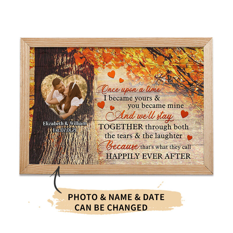 Cadre Photo Personnalisé "Happily Ever After"