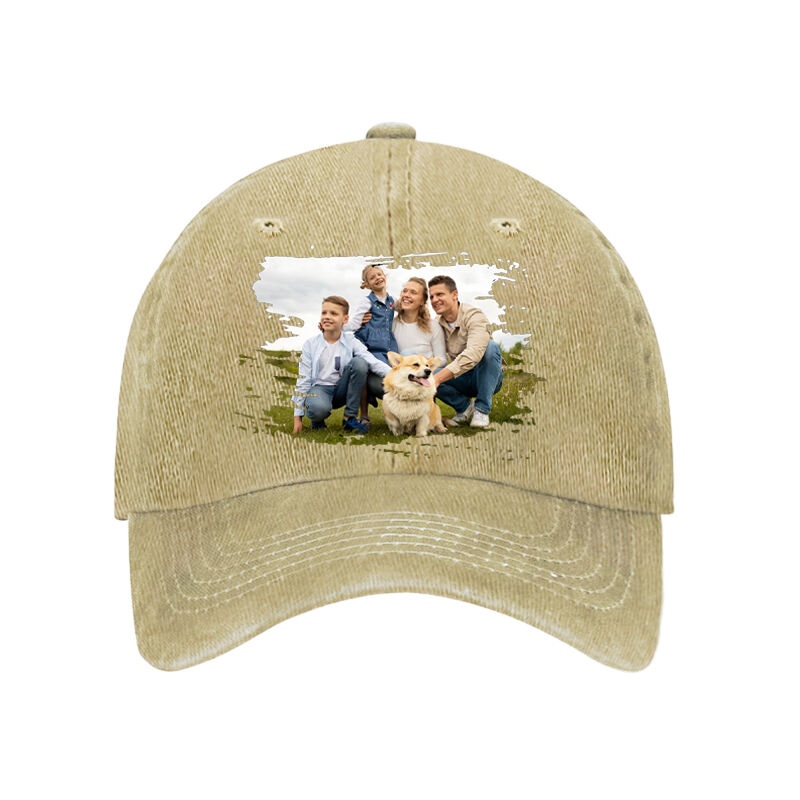 Personalized Hat Custom Picture with Irregular Contour Artistic Design for Family