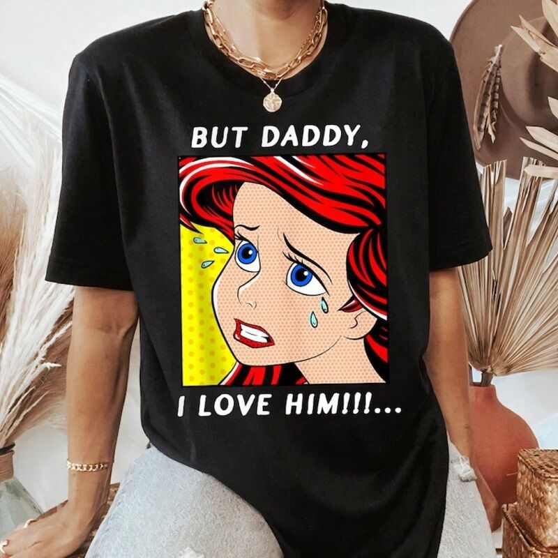 Personalisiertes T-Shirt Aber Daddy Ich liebe ihn Cartoon Design Attraktives Geschenk für Freunde