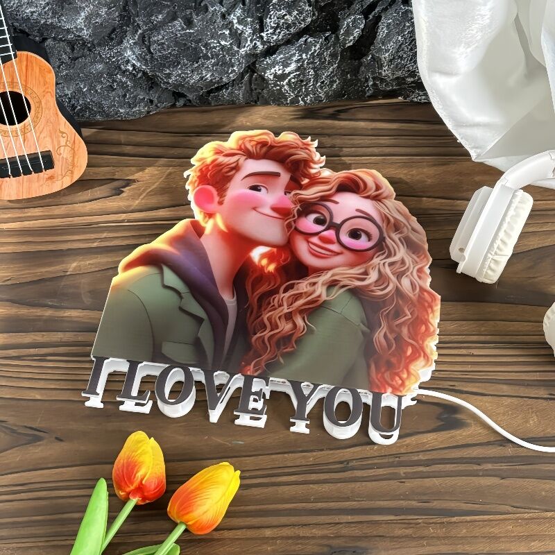 Personalized Cartoon Photo Night Light Sweet Gift For Wife