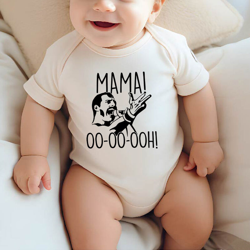 Mono de bebé personalizado, divertido, diseño de estrella de rock, para fans de la reina, regalo creativo para baby shower