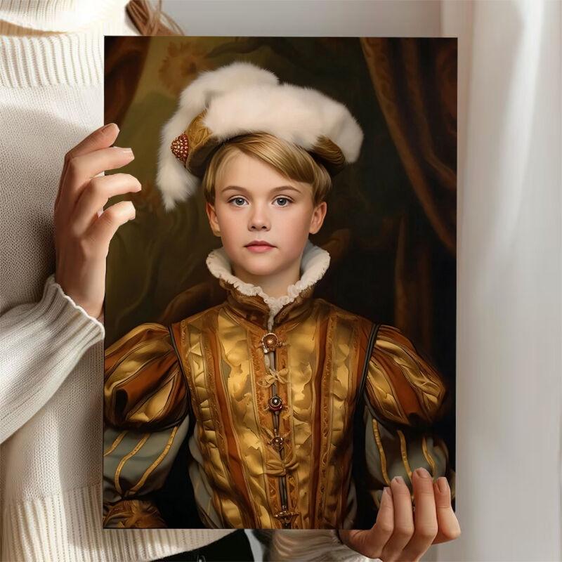 Personalized Kids Portraits with Custom Face Swap Funny Gift for Boy