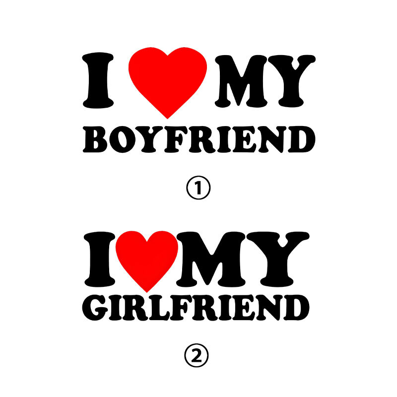 Personalized Tank Top I Love My Boyfriend and Girlfriend Pattern Valentine's Day Gift for Lovers