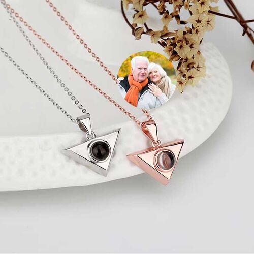 Customizable Geometry Picture Projection Necklace