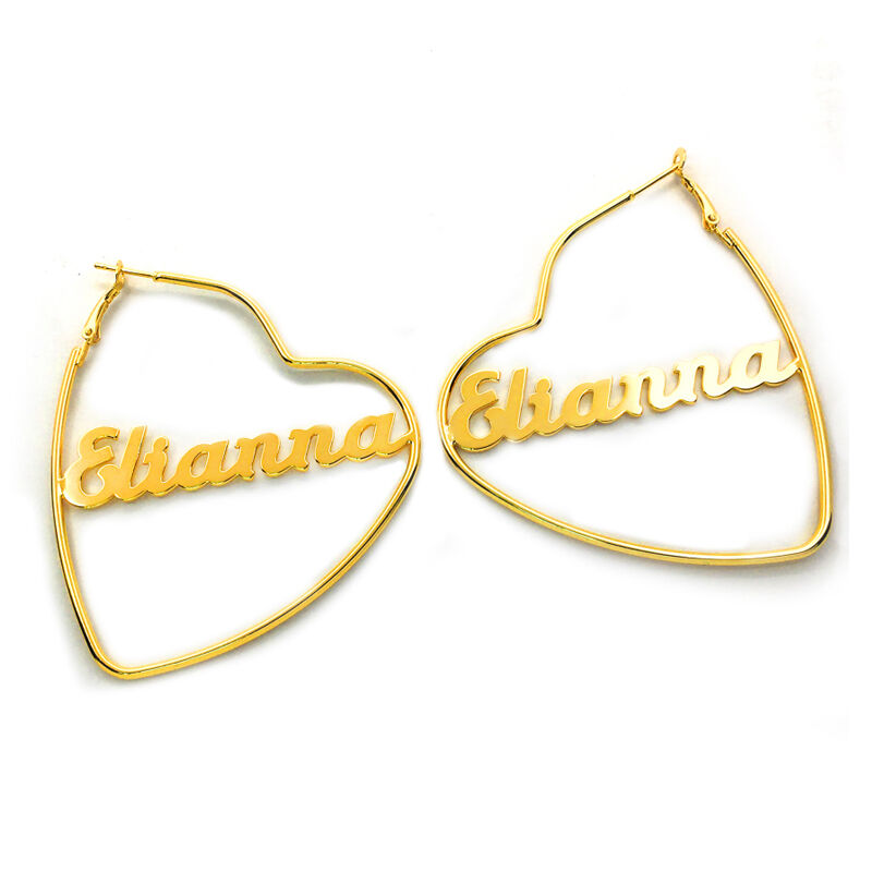"Your Love" Personalized Name Earrings