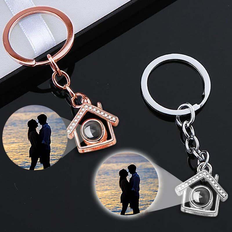 Personalized Photo Projection Keychain-Warm Home
