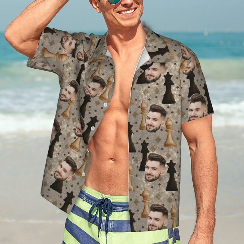 Camisa hawaiana personalizada con foto Best Dad Ever