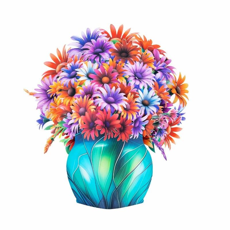 3D Pop Up Card Flourish Blooming Bouquet Art Design Perfect Gift for Mother's Day