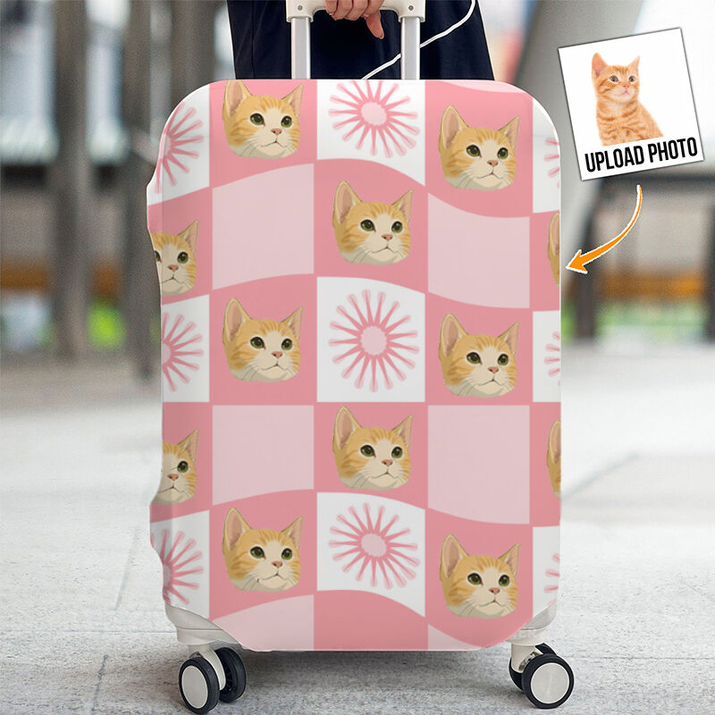 Personalized Luggage Cover Cute Gift for Pet Lovers