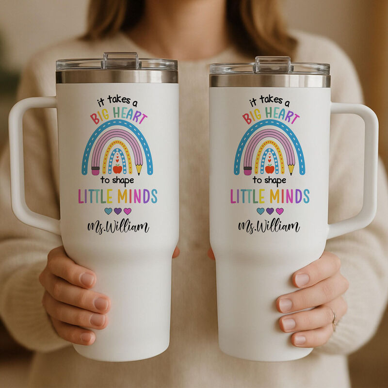Gobelet personnalisé avec motif arc-en-ciel Cadeau magnifique pour enseignant