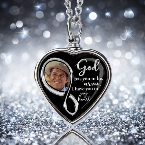 "Ich trage dich in meinem Herzen" Personalisierte Bild Gedenken Urne Halskette