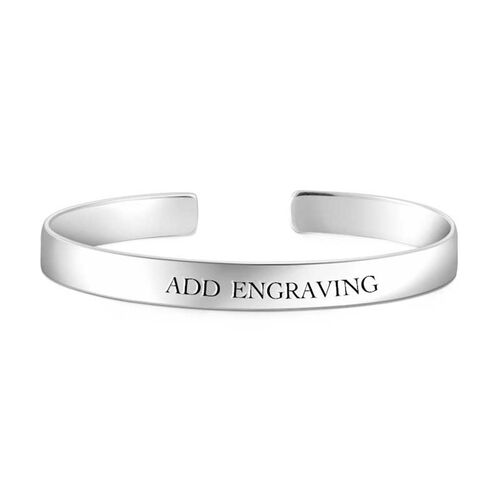 "Less Is More" Engravable Cuff Bangle