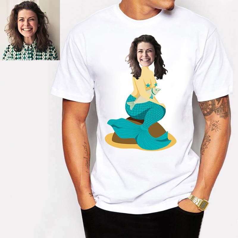 Mermaid Custom Photo T-Shirt