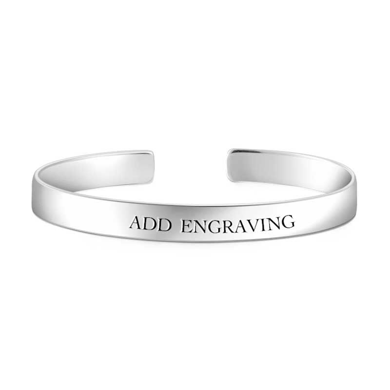 "Less Is More" Engravable Cuff Bangle