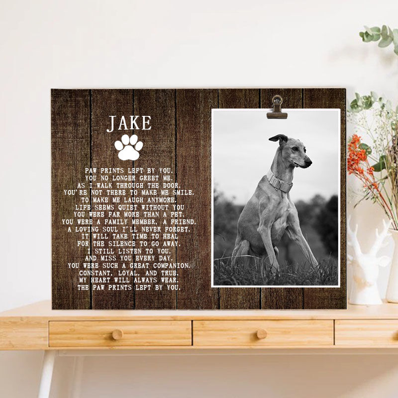 Personalized Pet Photo Frame Memorial Picture Frame for Pet Lover