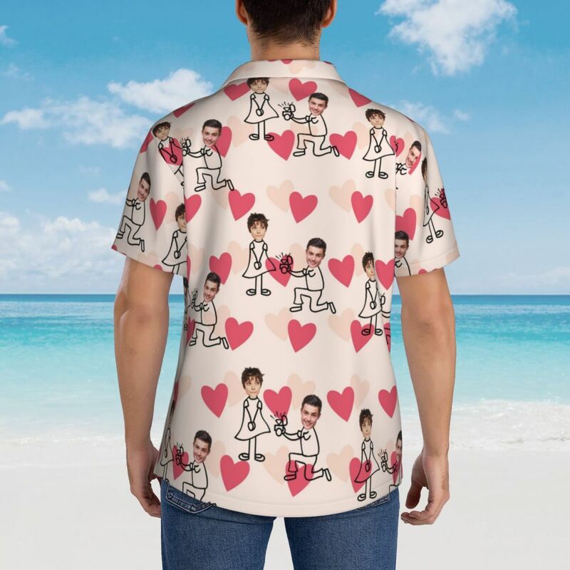 Camisas Personalizadas con Fotos de Pareja Adecuadas para Escenas de Propuesta