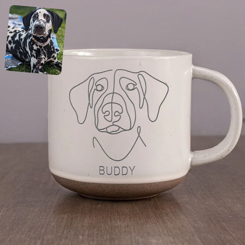 Personalisierte Keramikbecher benutzerdefinierte Linie Zeichnung Geschenk für Tierliebhaber