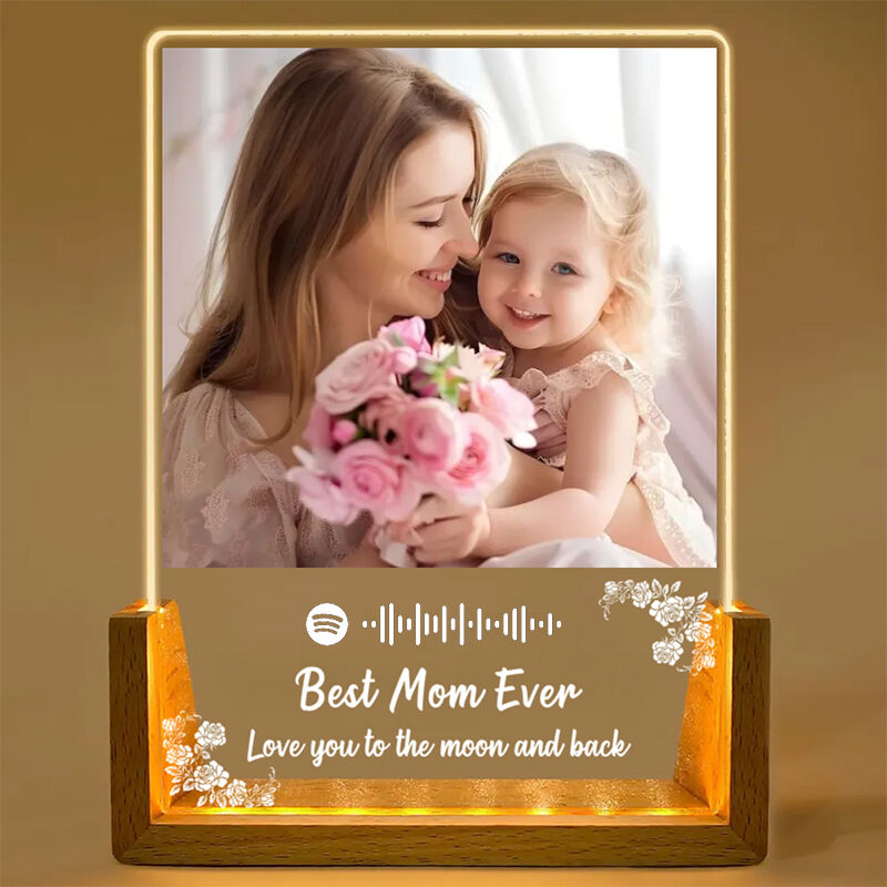 Personalized Picture Lamp with Custom Spotify Code Wonderful Gift for Dear Mom