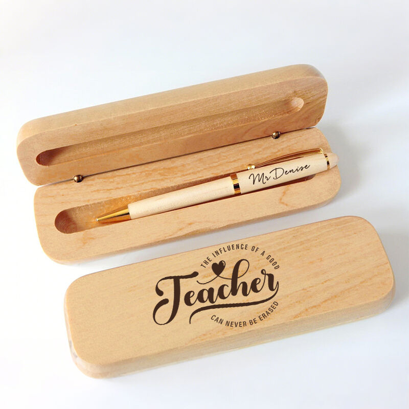 Personalized Pen Wooden Box The Influence Of A Good Teacher Can Never Be Erased Perfect Gift for Teachers