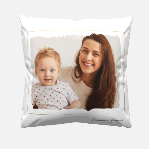 Cuscino personalizzato con foto a doppia faccia per mamma