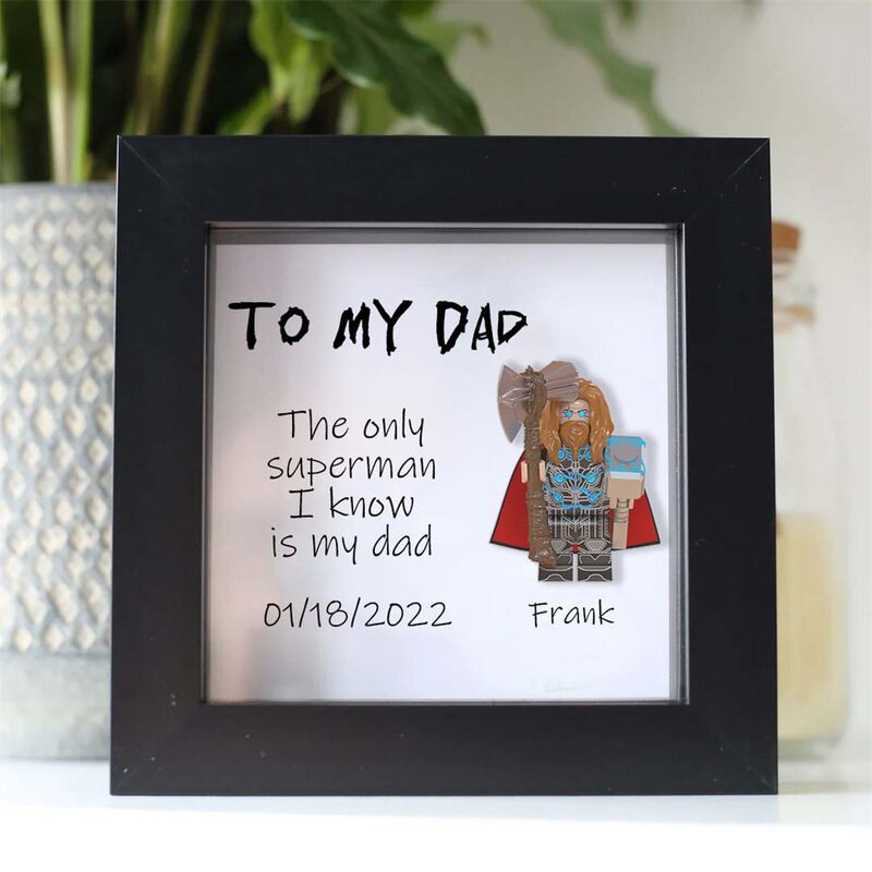 "The Only Superman I Know is My Dad" Personalised Superhero Frame
