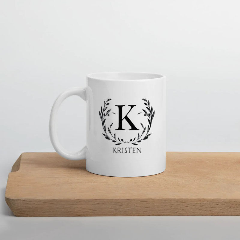Personalized Initial Capital Name Sign Letter Mugs