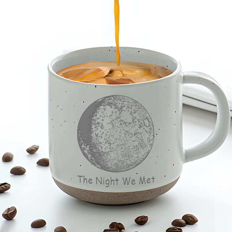 Taza de cerámica personalizada Fase lunar personalizada Regalo romántico de aniversario