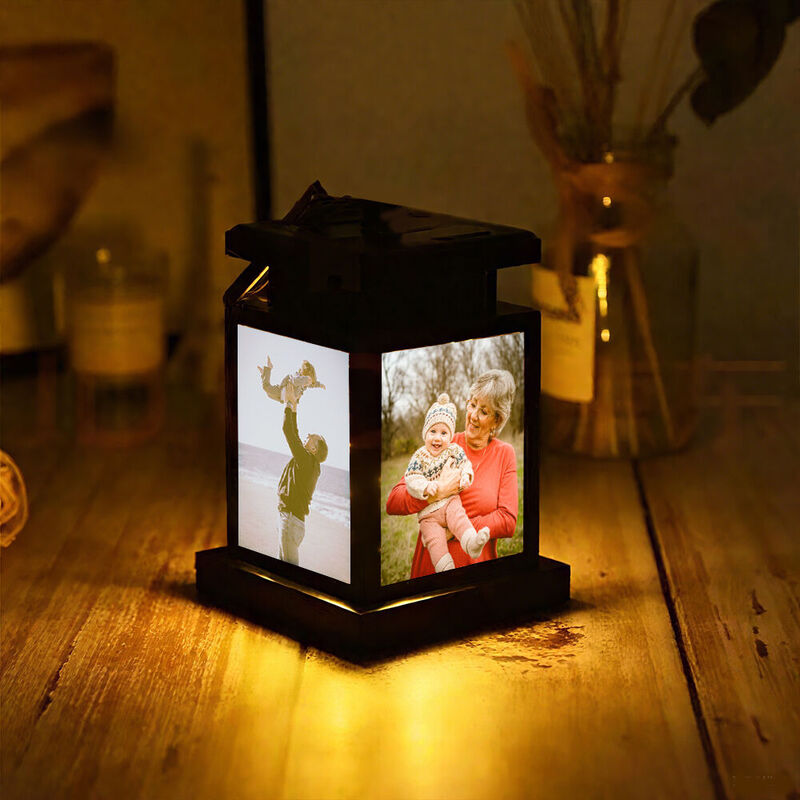 Personalized Solar Retro Palace Lanterns Customized Photo Waterproof Outdoor Lights for Christmas