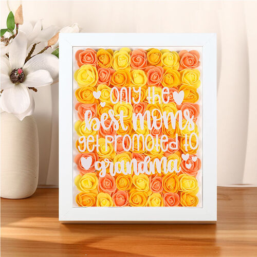 Custom Dried Flower Shadow Box Gift for Mother's Day-Only The Best Mom Get Promoted To Grandma