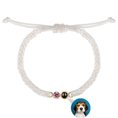 Personalized Birthstone And Picture Projection Bracelet Cute Present for Her