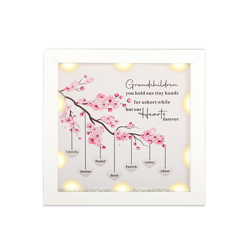 "You Hold Our Tiny Hands For A Short While" Personalized Family Tree Frame