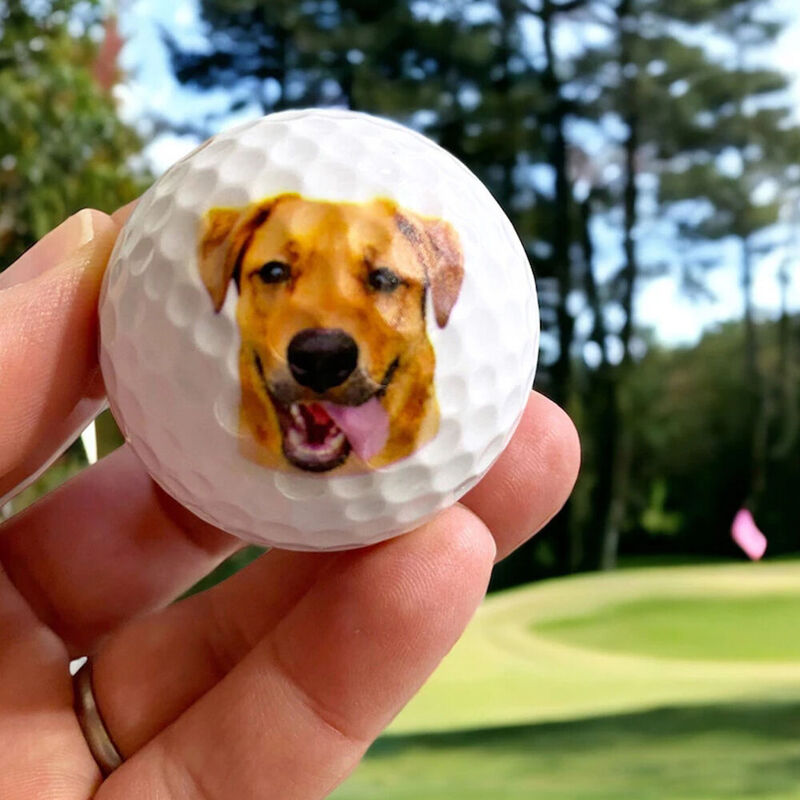 Gepersonaliseerd golfballen set van 3 Aangepast huisdier foto tafelversieringen cadeau voor huisdierliefhebbers