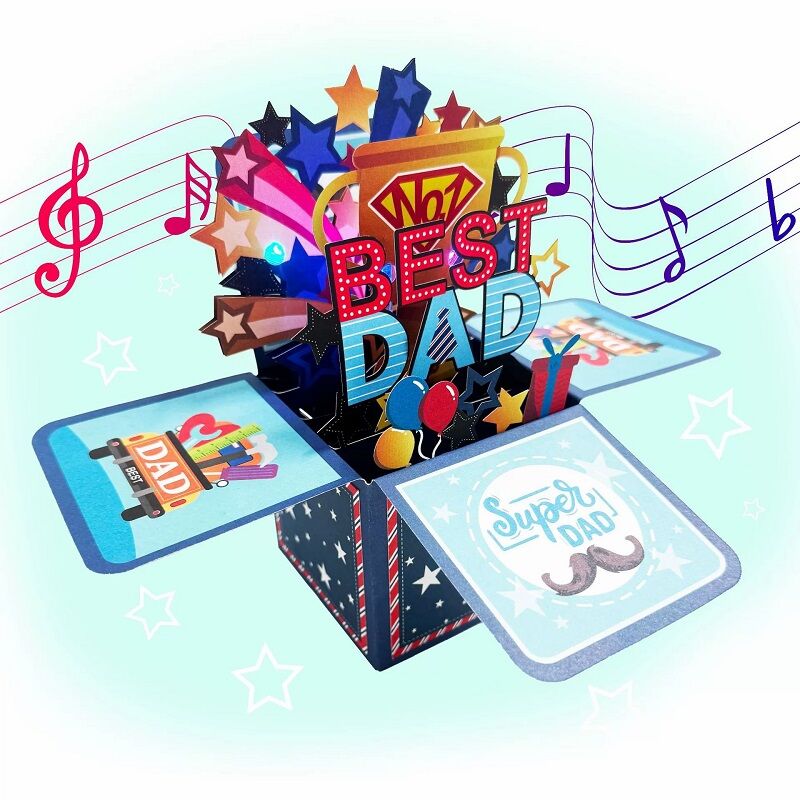3D Pop Up Karte Best Papa Trophäe Design Attraktives Geschenk zum Vatertag