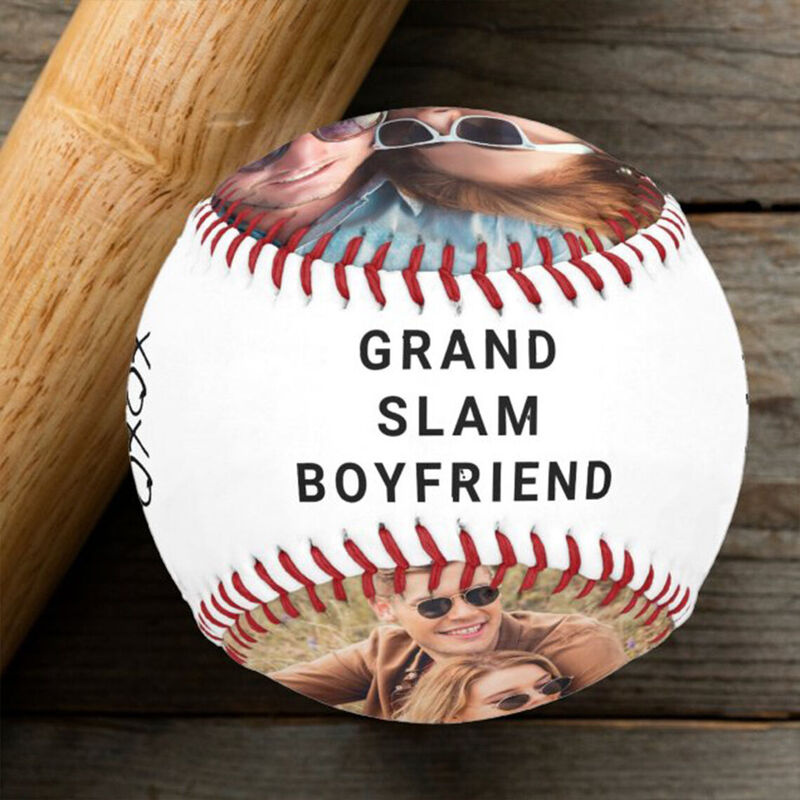Custom Baseball Add Photo Sweet Valentine's Day Gift for Boyfriend