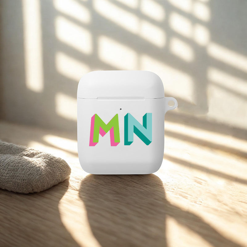 Gepersonaliseerde AirPods-oortelefoonhoes met letter Grappig cadeau voor jezelf