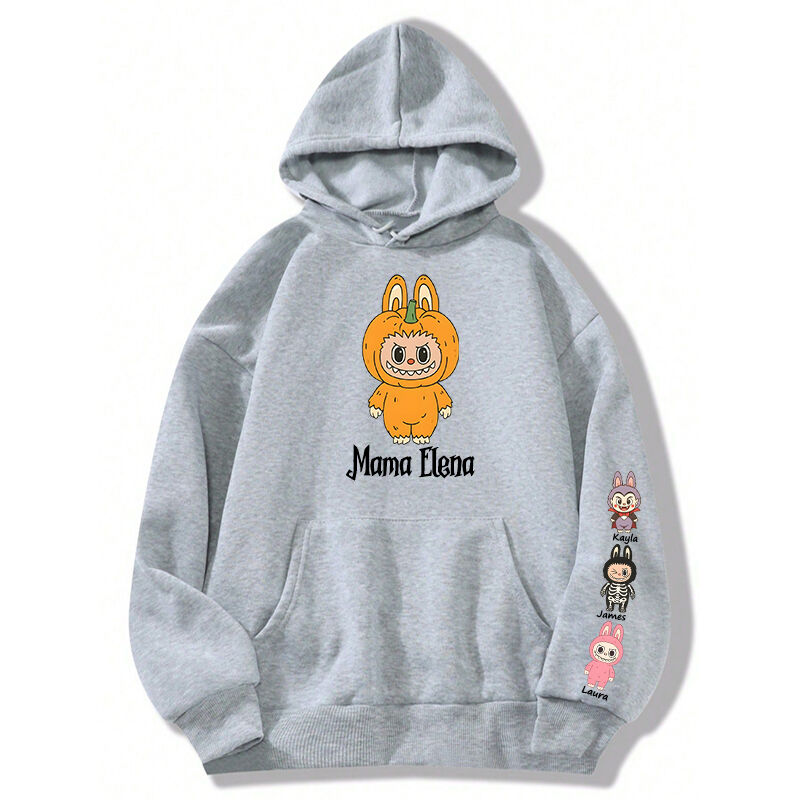 Personlig hoodie Spooky Labubu-serien Söt mönsterdesign Attraktiv halloweengåva för familjen